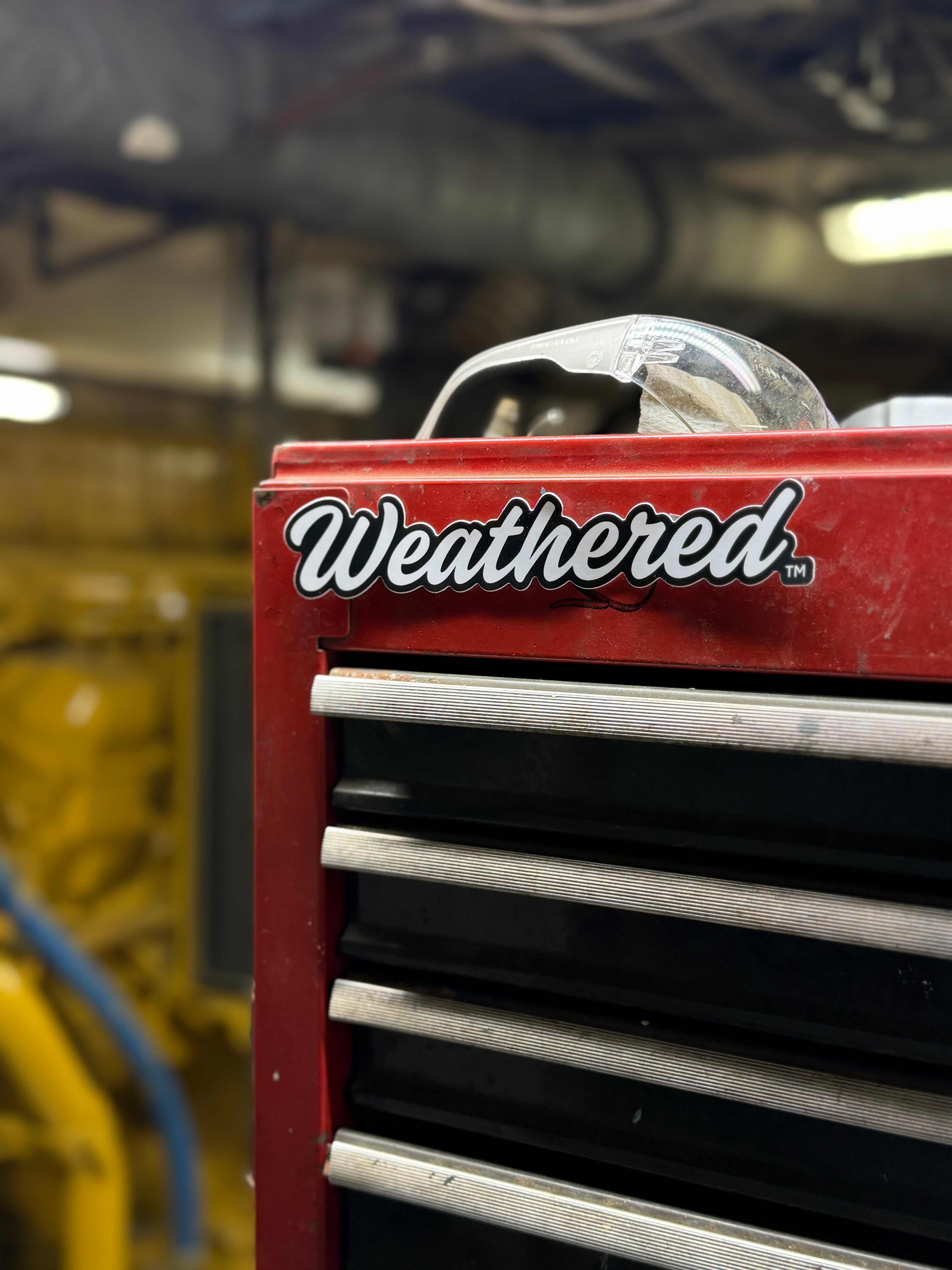 Weathered Die Cut Logo Sticker